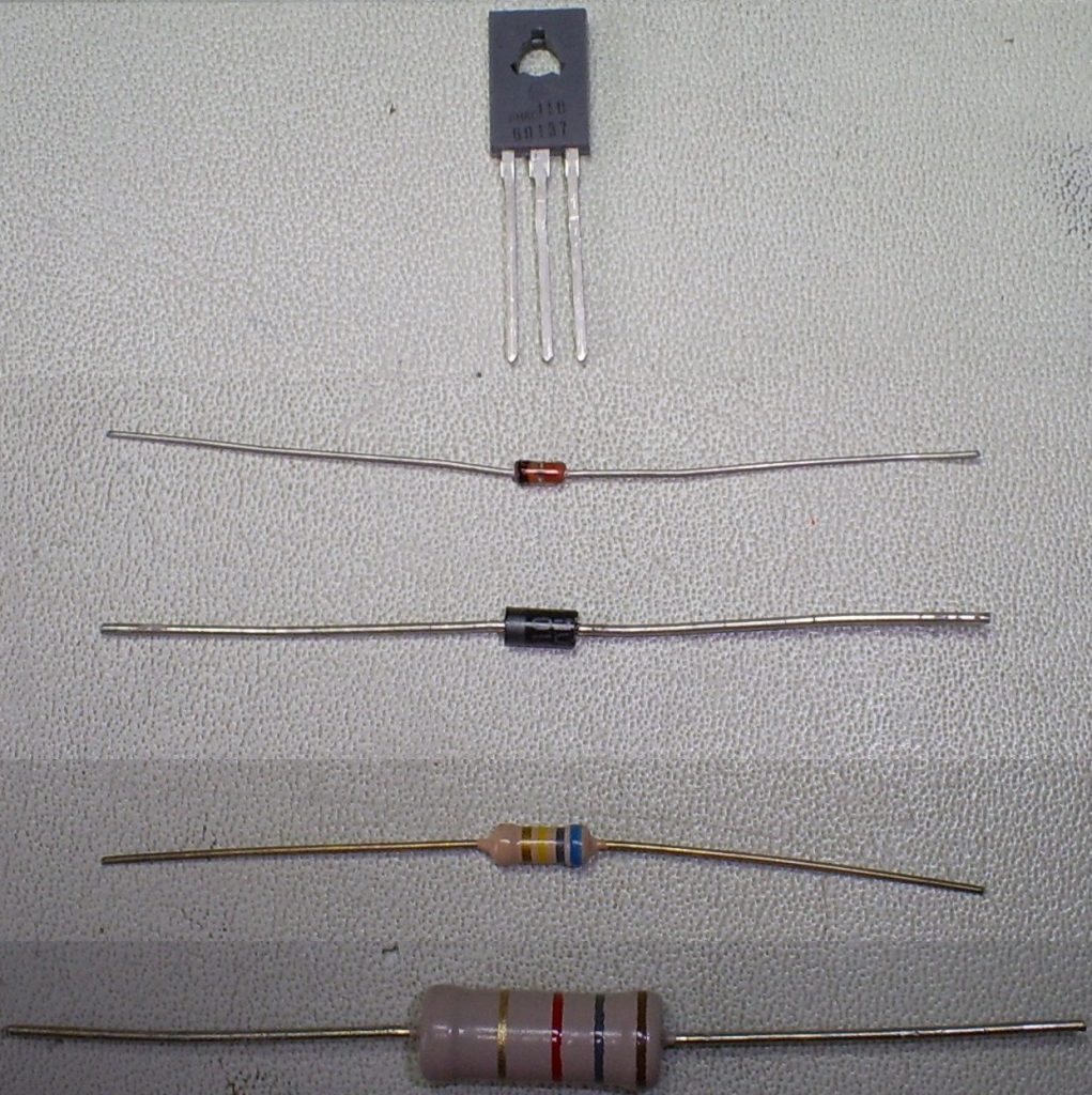 Transistor, diodes, weerstanden